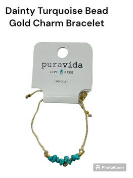 Pura Vida Dainty Turquoise Beaded Bracelet