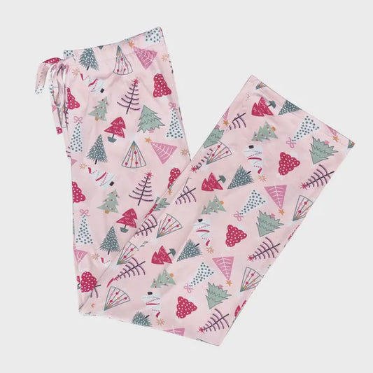 Lounge Pants - Creamy Peach Christmas