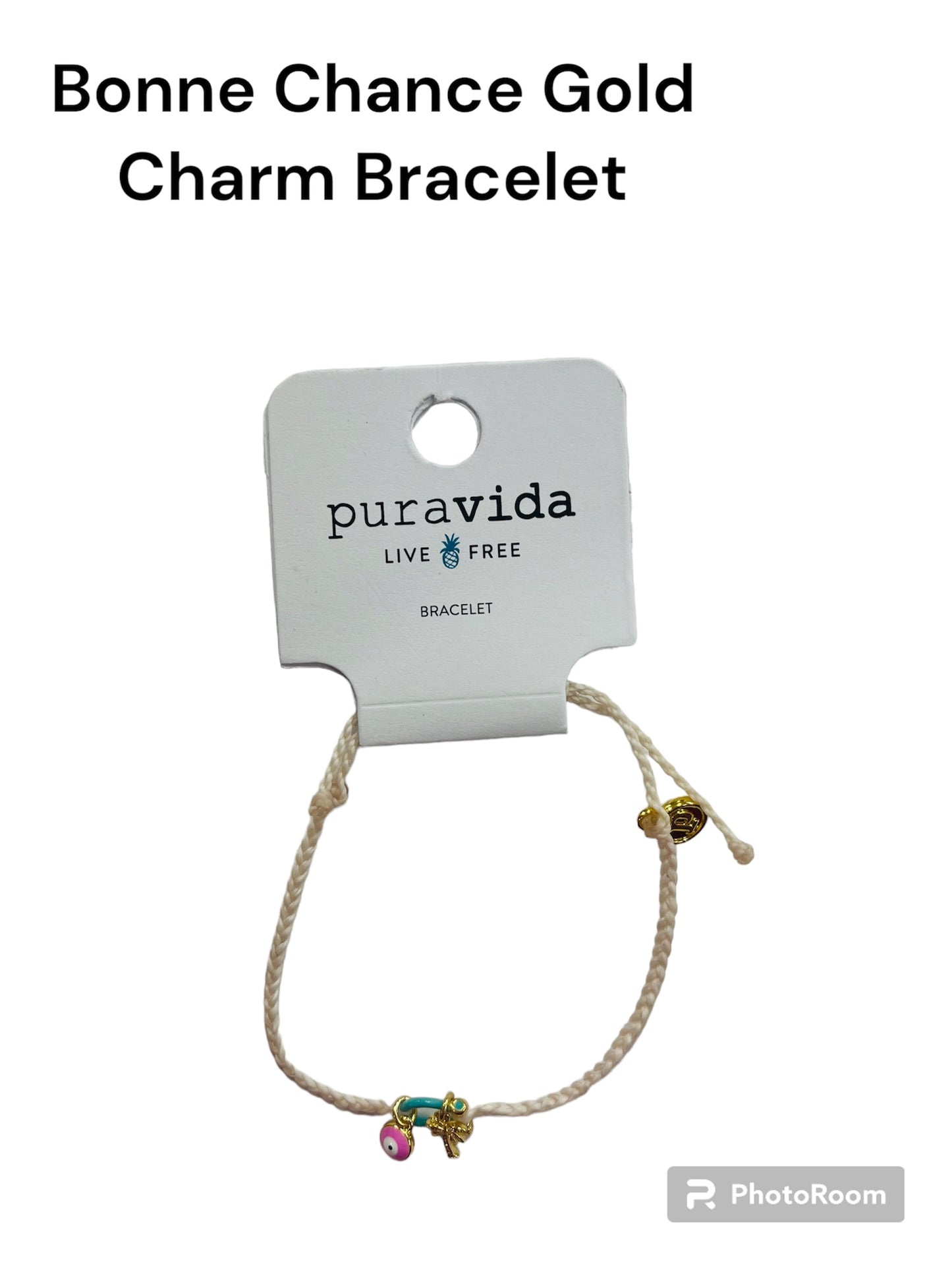 Pura Vida Bonne Chance Gold Charm