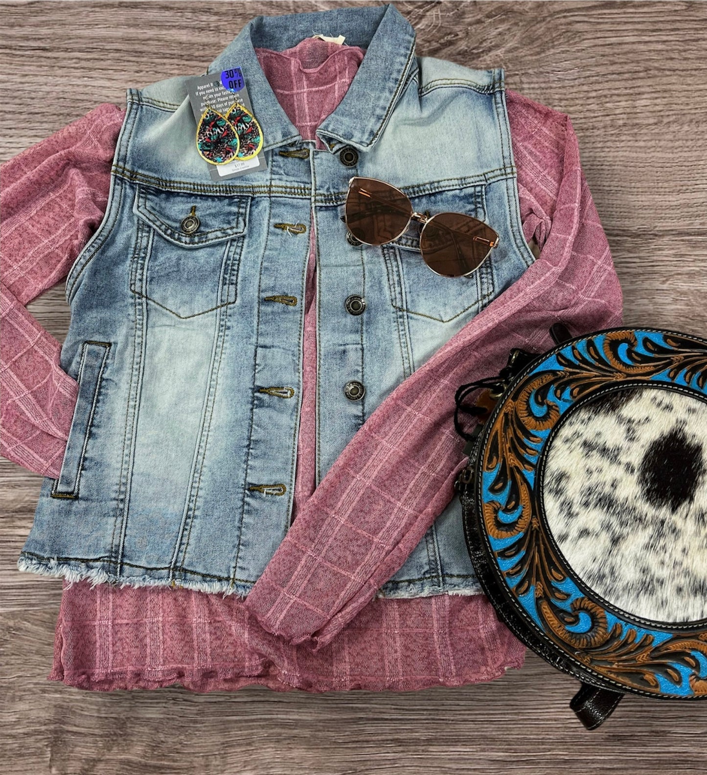 Washed Denim Vest