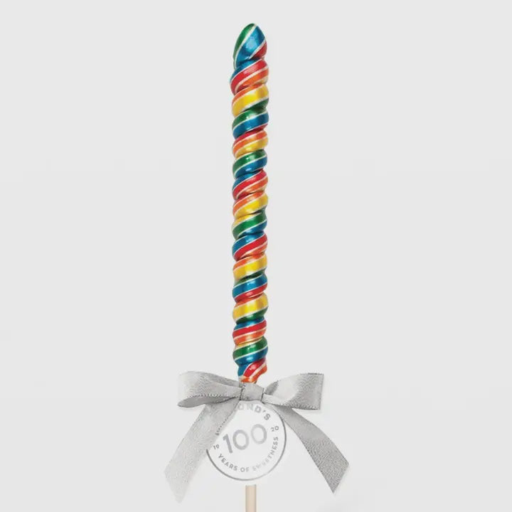 Handmade Spiral Lollipop - Rainbow Blast Fruit Punch