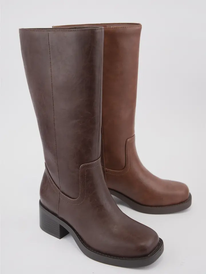 Belvin Tall Boots Low Block Heel