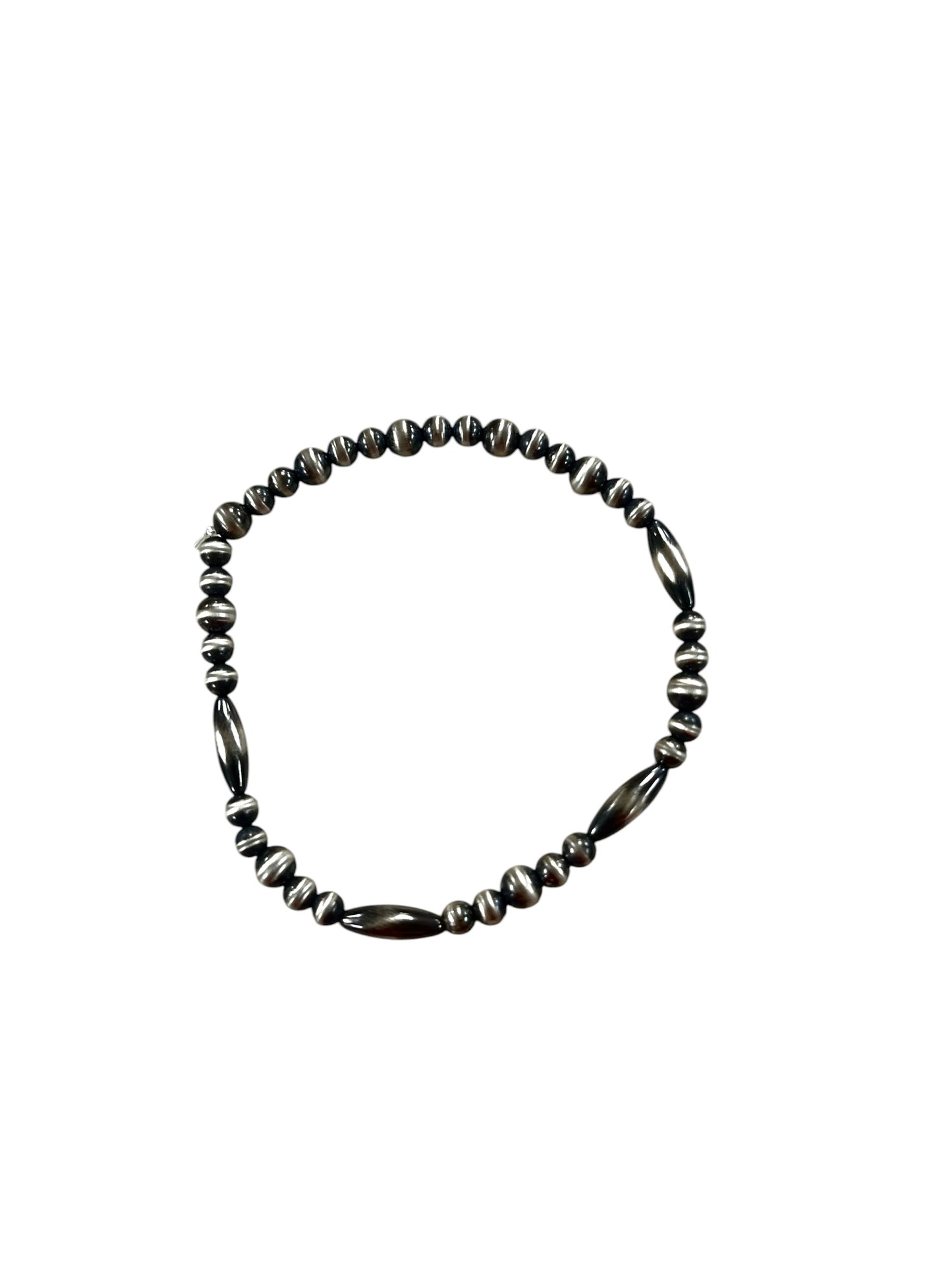 Sterling Pearl Torpedo Bead Bracelet
