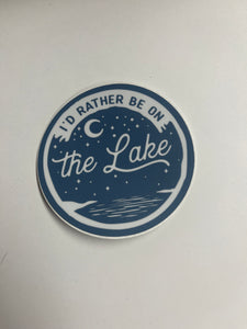 I’d Rather Be On The Lake Sticker
