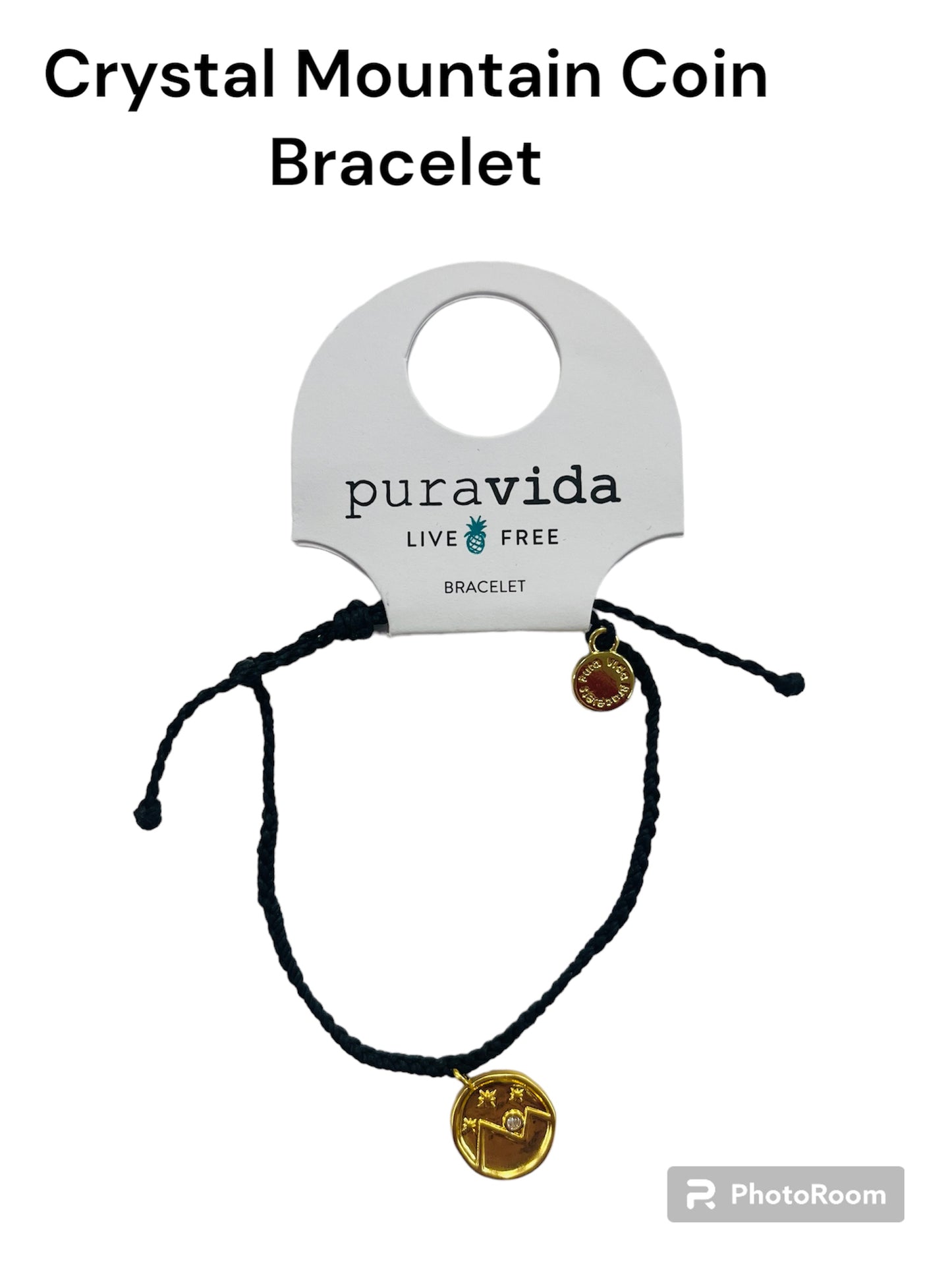 Pura Vida Crystal Mountain Coin Bracelet