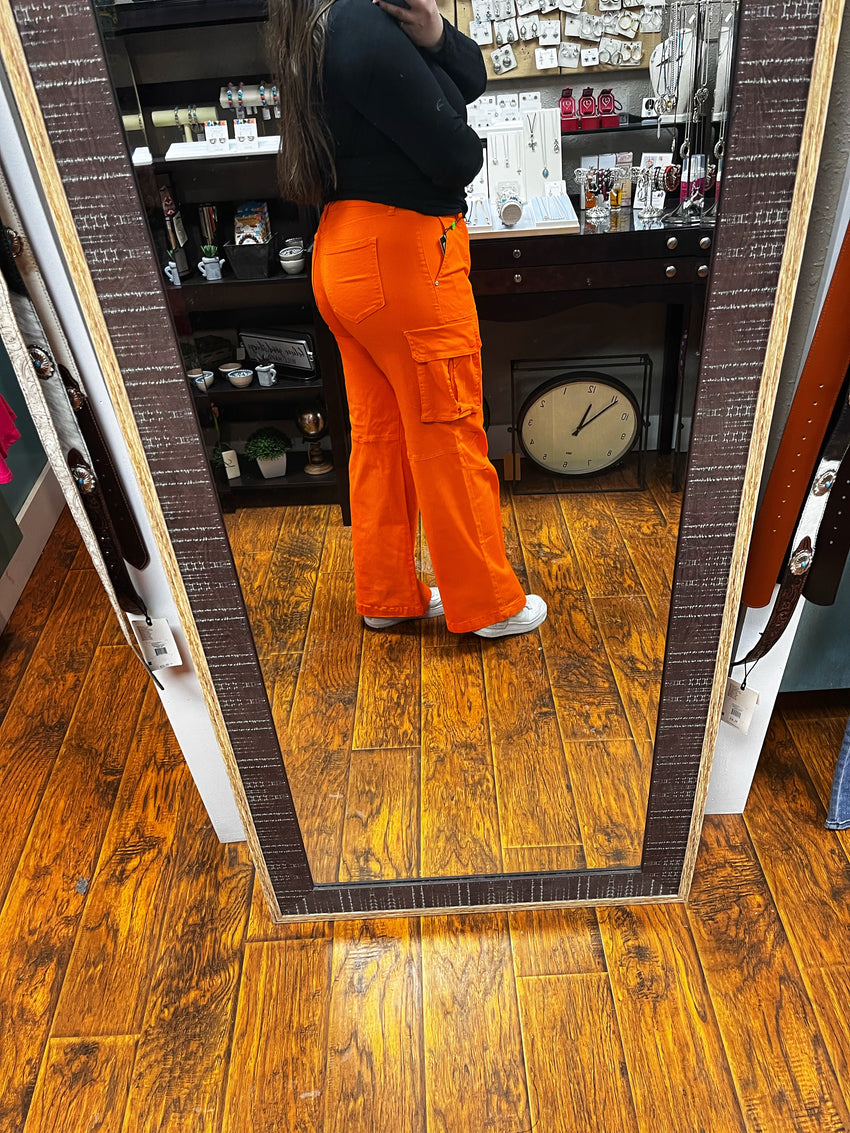 Orange Cargo Pants