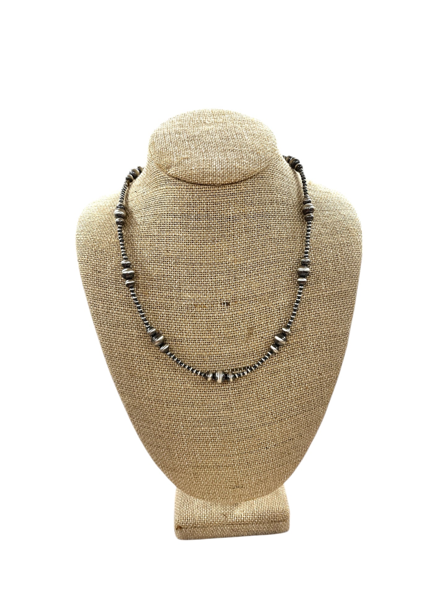 Graduated Sterling Navajo Pearls