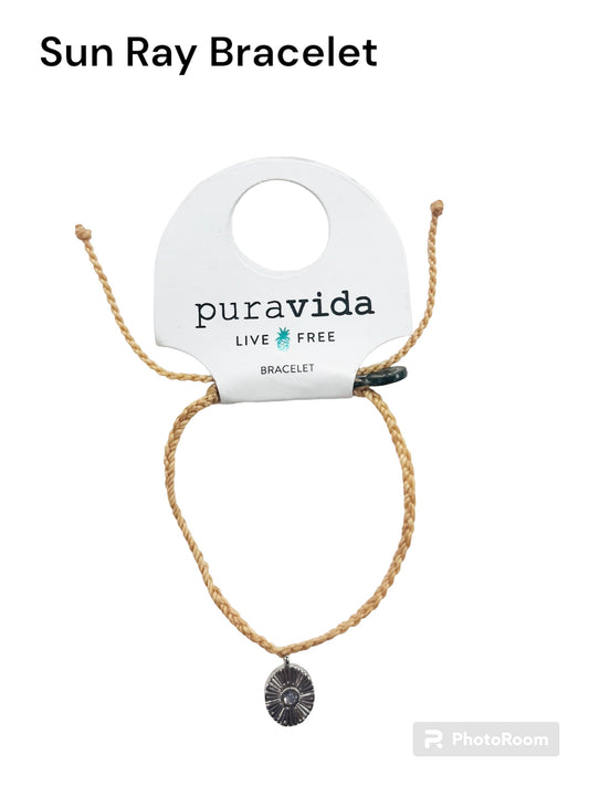 Pura Vida Sun Ray Silver Bracelet