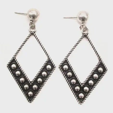 Western Diamond Cut Bubble Dangle Earring