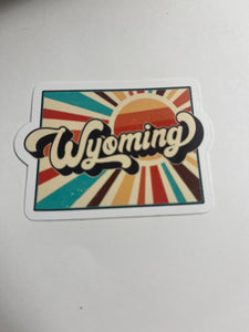 Sunburst Wyoming Sticker