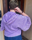 Easel Purple Hoodie With Lace