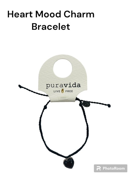 Pura Vida Heart Mood Charm Bracelet