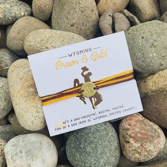 Wyoming Cowboys Brown & Gold Bracelet - limited edition