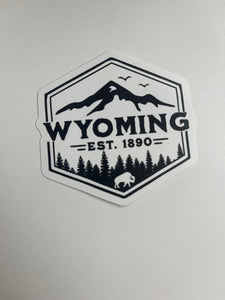 Wyoming Mountain Sticker
