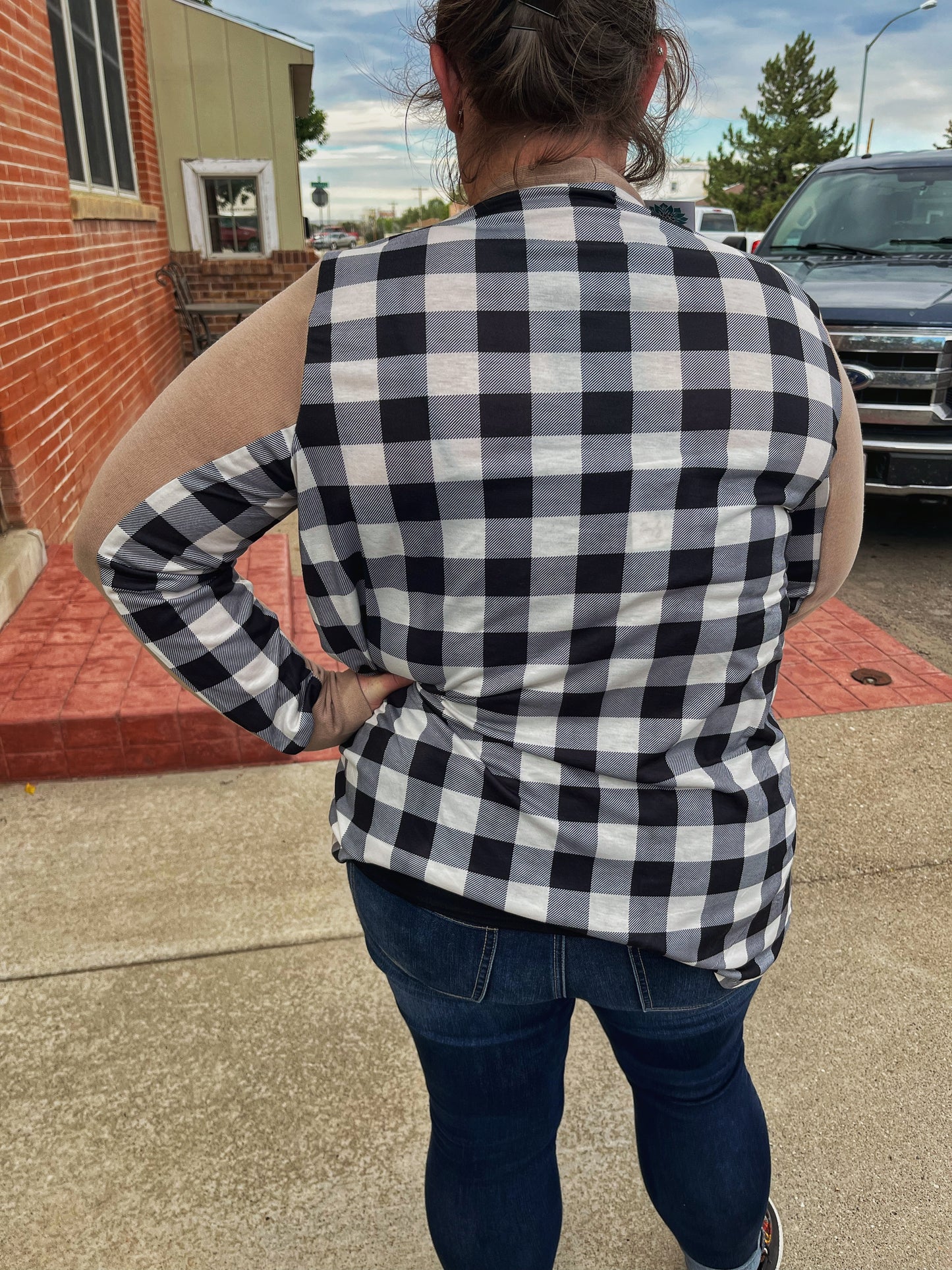 Plaid Back Dutch Cardigan