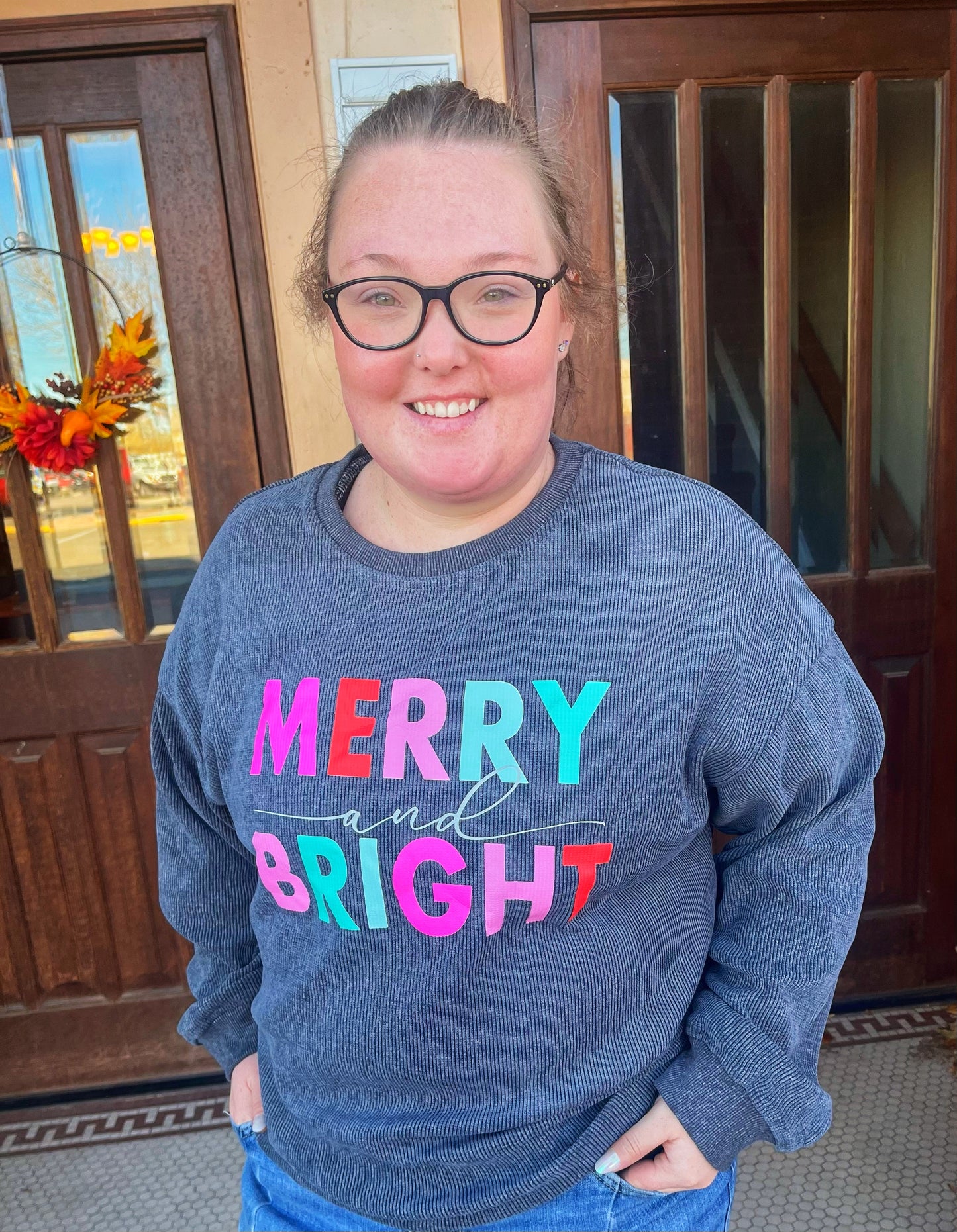 Merry and Bright Colorful Crewneck