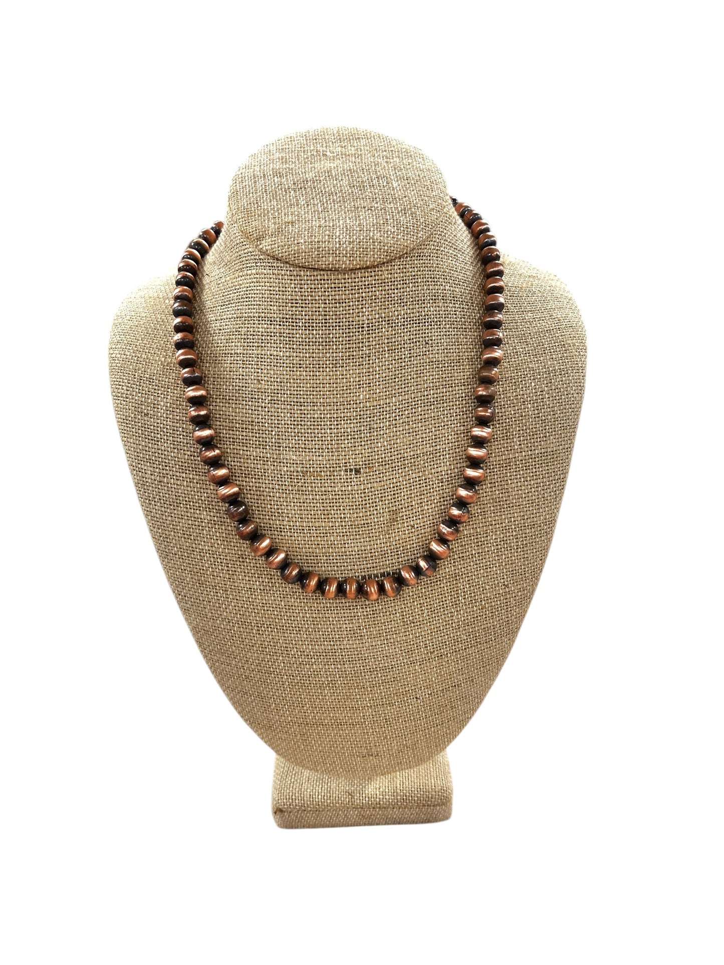 Copper Pearl Necklace 8mm