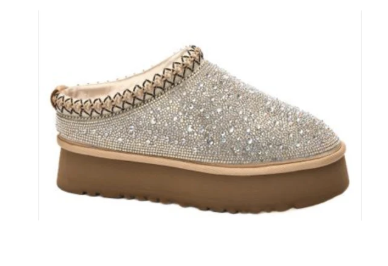 Corky's Do Not Disturb - Clear Rhinestone Platform Shoes