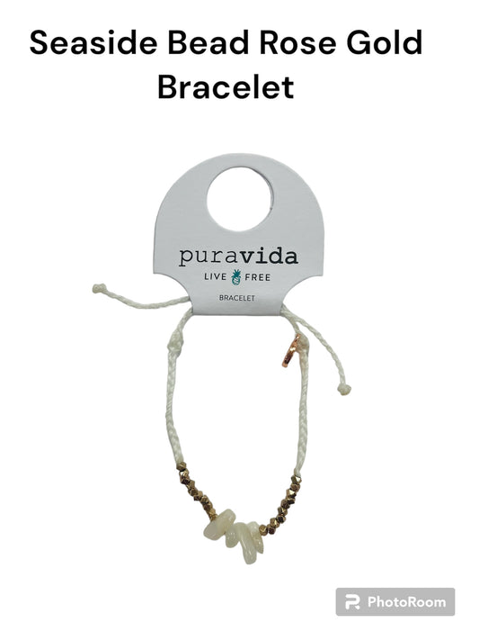 Pura Vida Seaside Bead Rose Gold Bracelet