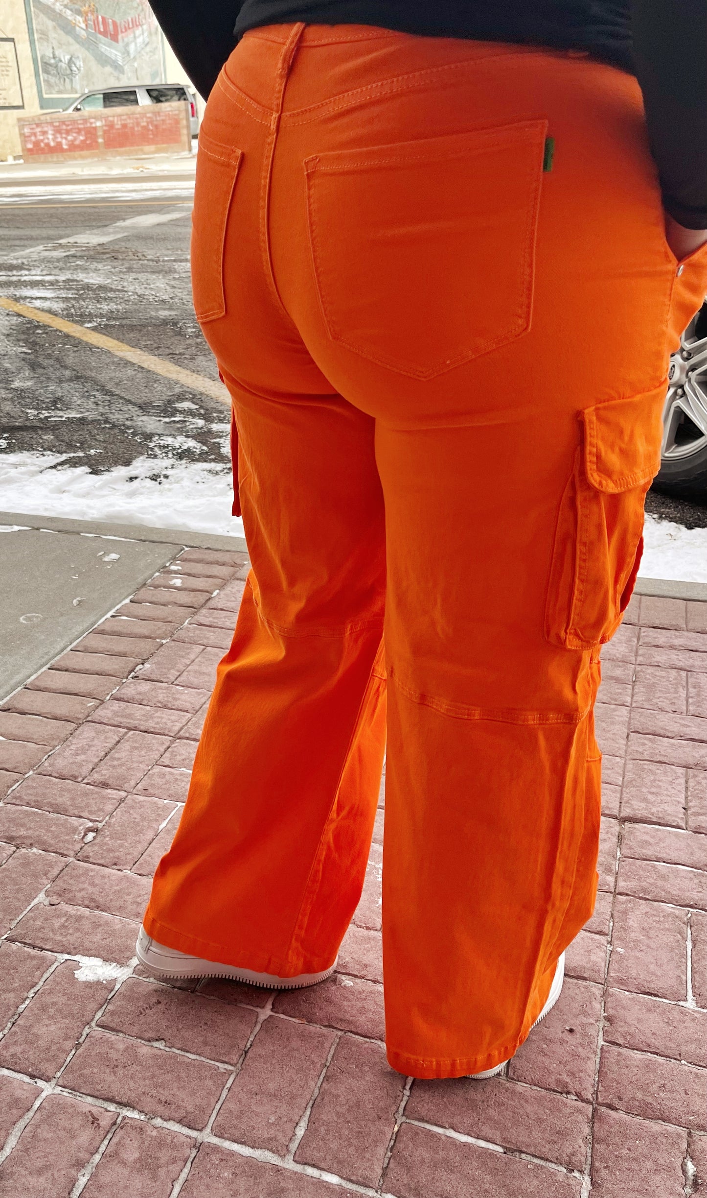 Orange Cargo Pants