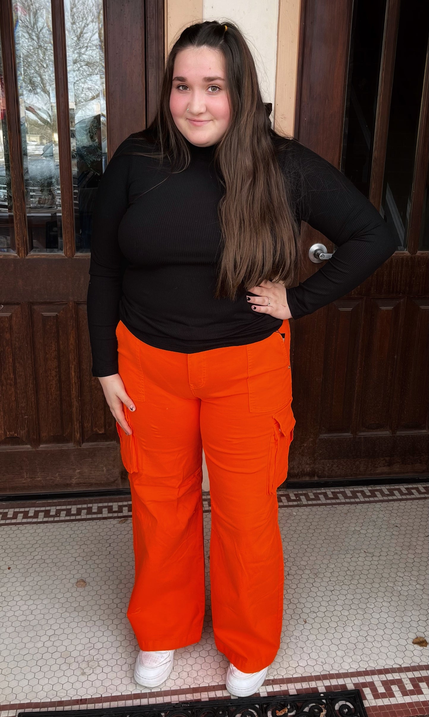 Orange Cargo Pants