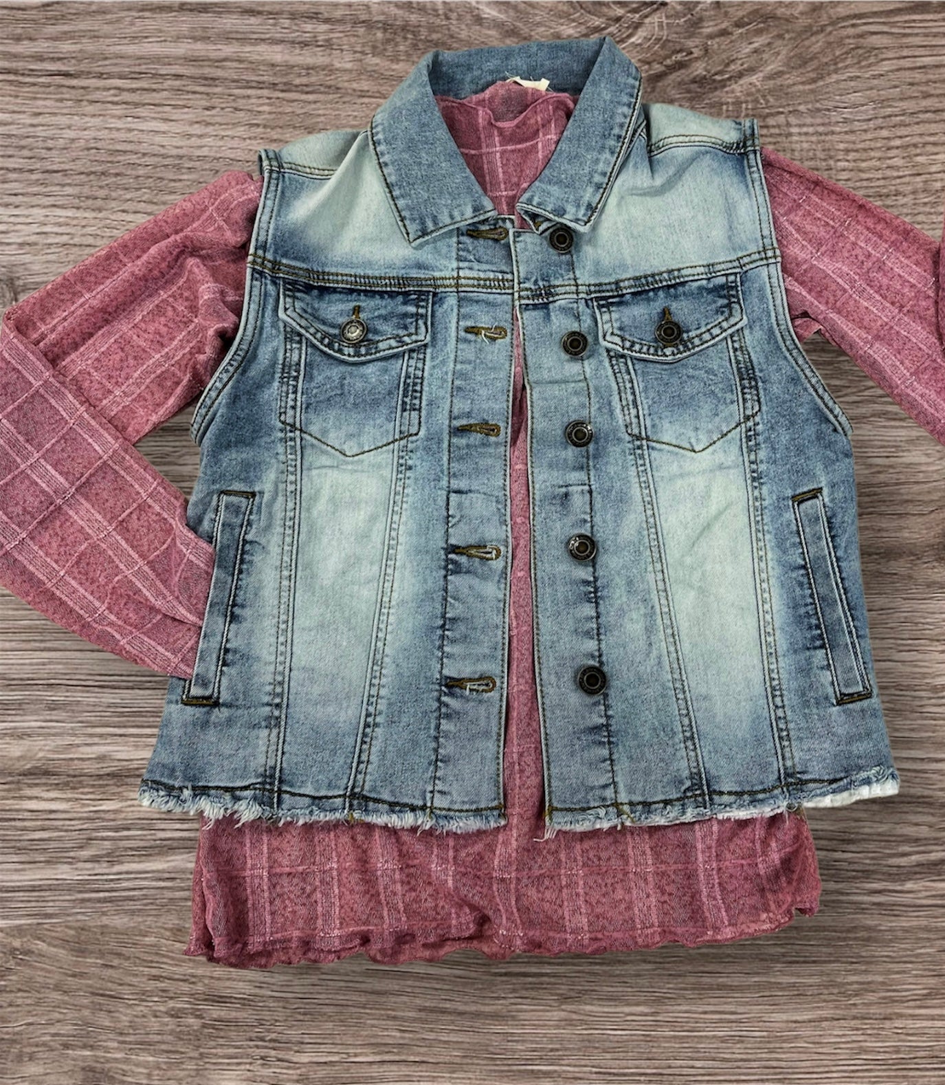 Washed Denim Vest