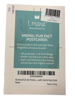 Tmarie Animal Facts Postcards