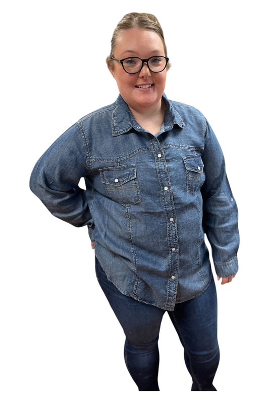 Denim Snap LS Shirt