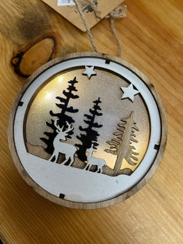 Light Up Ornament with Deer