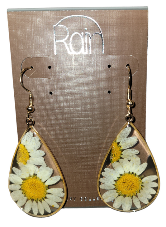 Teardrop Daisy Earrings