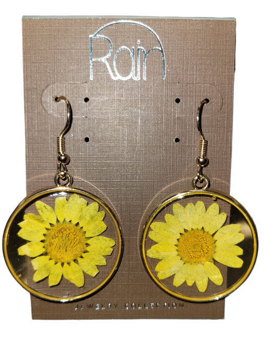 Yellow Daisy Earrings