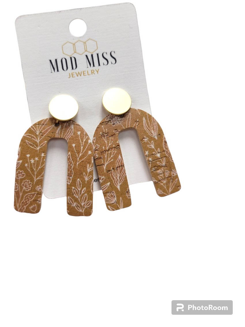 Mod Miss Earrings Yellow Floral
