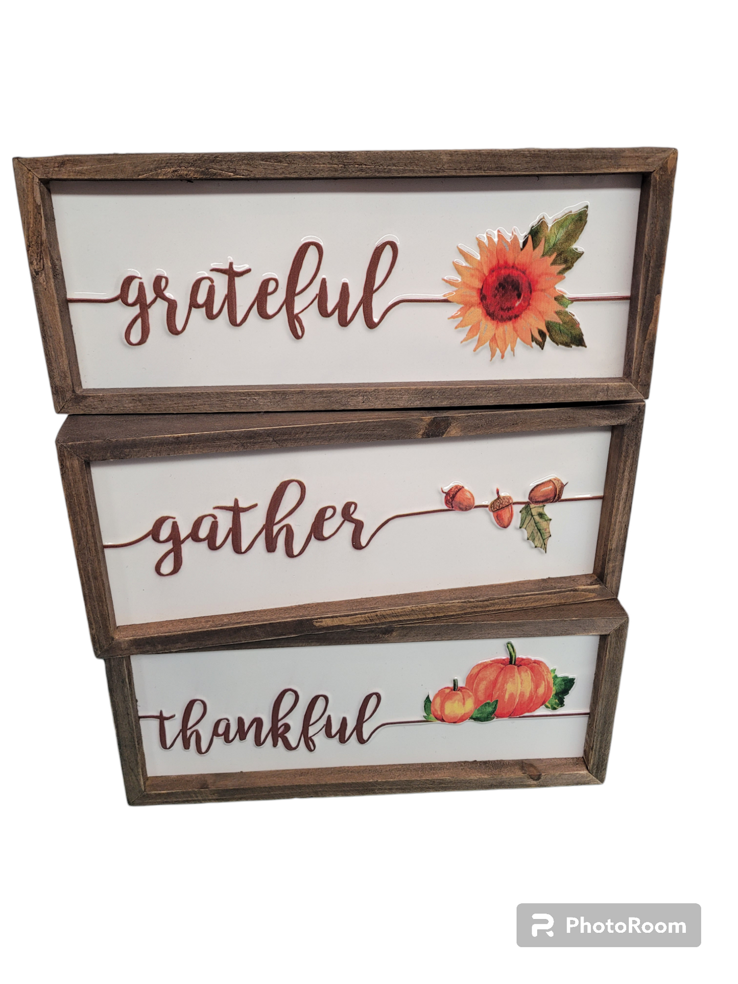 Fall Metal Embossed Signs