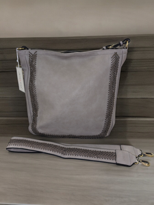 Jen & Co Oversized Satchel - Conceal Carry Grey