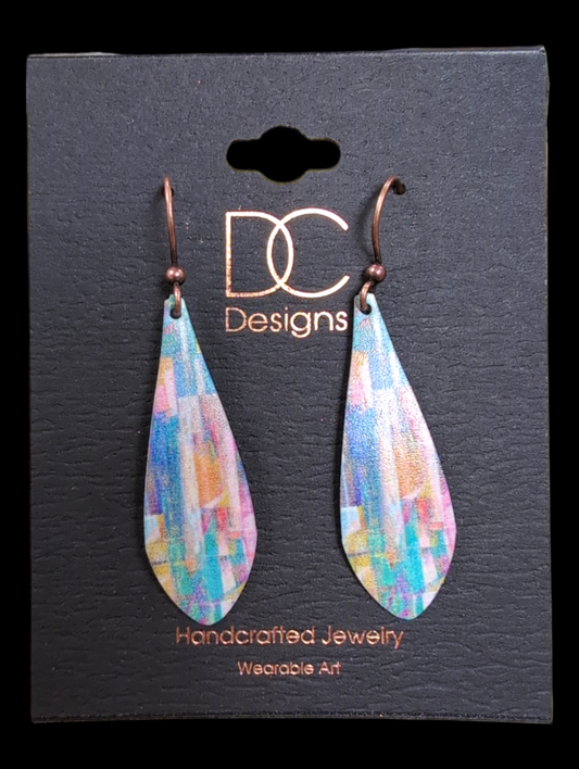 Tear Drop Pastel Rainbow Earrings