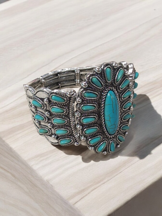 Turquoise Squash Cuff Bracelet