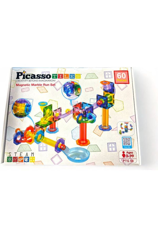 60 Piece Magnetic Marble Set