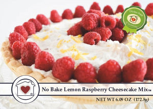 No Bake Lemon Raspberry Cheesecake