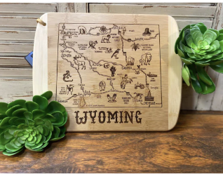 Wyoming Greetings Cutting Board