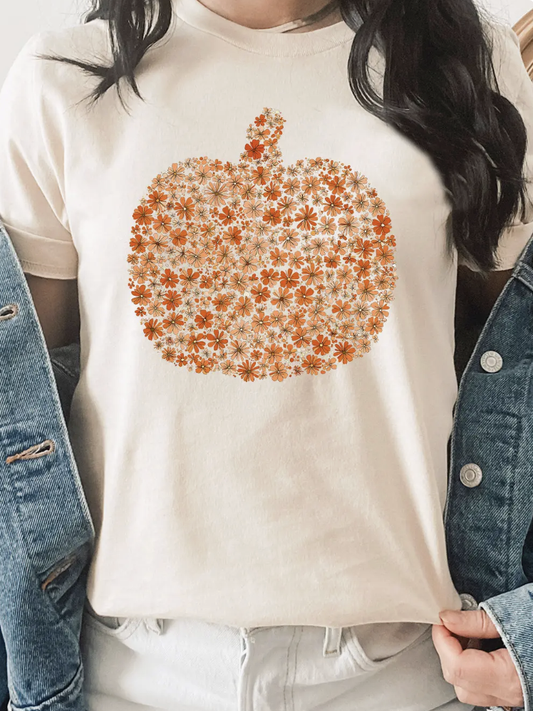 Fall Pumpkin Graphic Tee-SALE