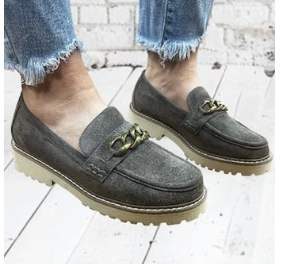 Corky's - Literally - Gray faux suede