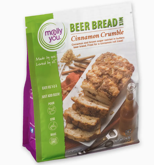 Beer bread cinnamon crumble