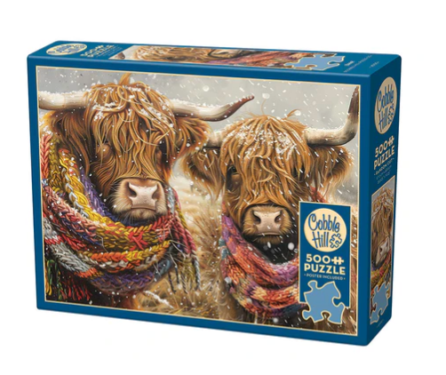 Highland Cow Brr 500 pc puzzle