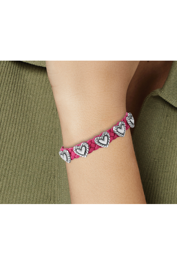 07475H Pink Roped Heart Bracelet from Brighton