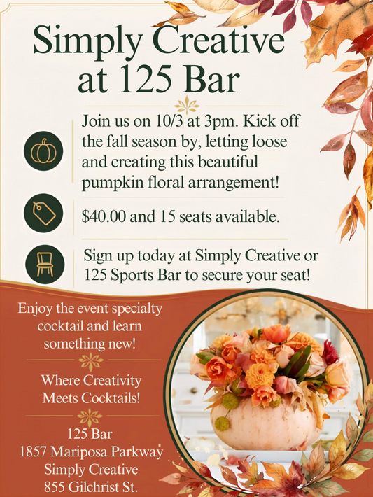 Fall Pumpkin Floral Class
