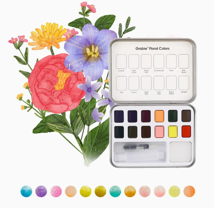 Floral  Watercolor Pocket Set