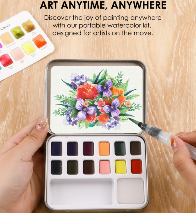 Floral  Watercolor Pocket Set