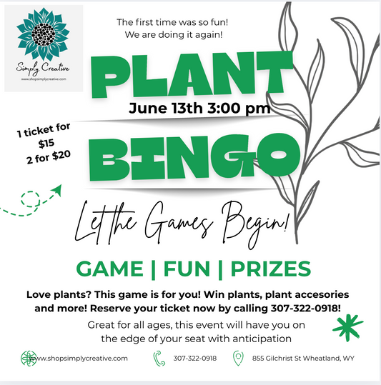 Plant Bingo Ticket June 13th