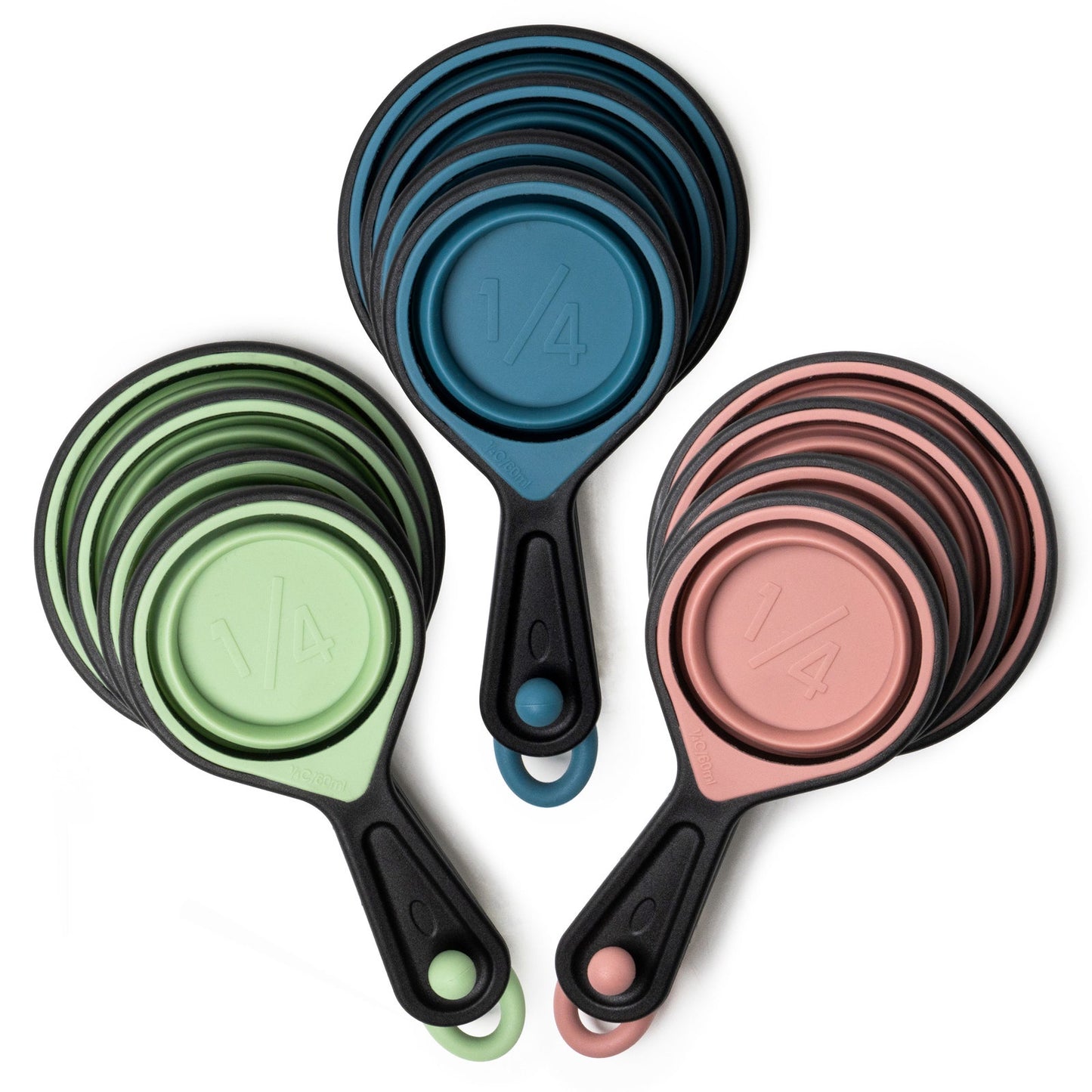 Silicone Collapsible Measuring Cups - 4 pc set