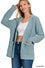 Z-LS popcorn cardigan w/pockets-blue/gray
